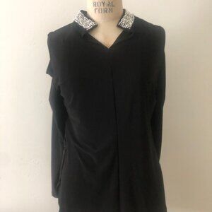 Formal Long Sleeved Cold Shoulder Top -Medium